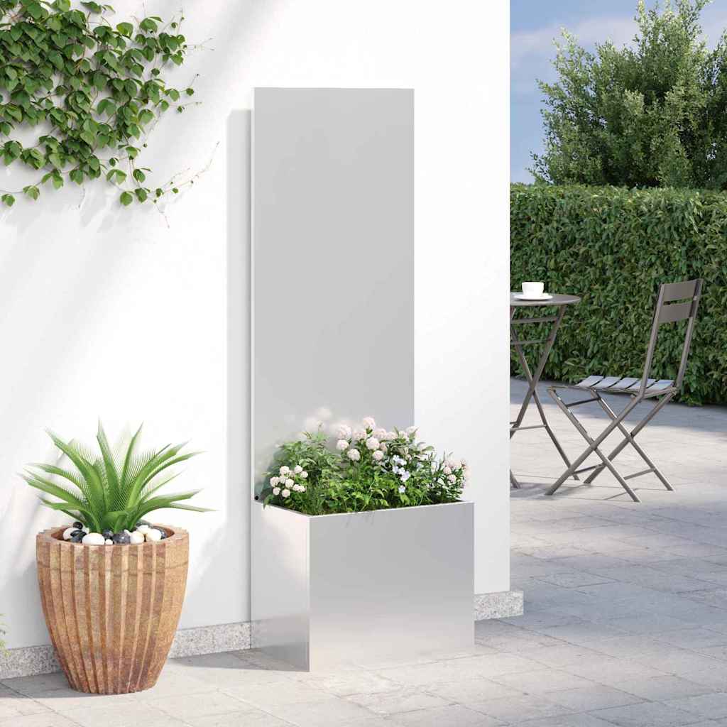 Tuinplant met Decoratief Paneel Zilver 50 x 140 cm