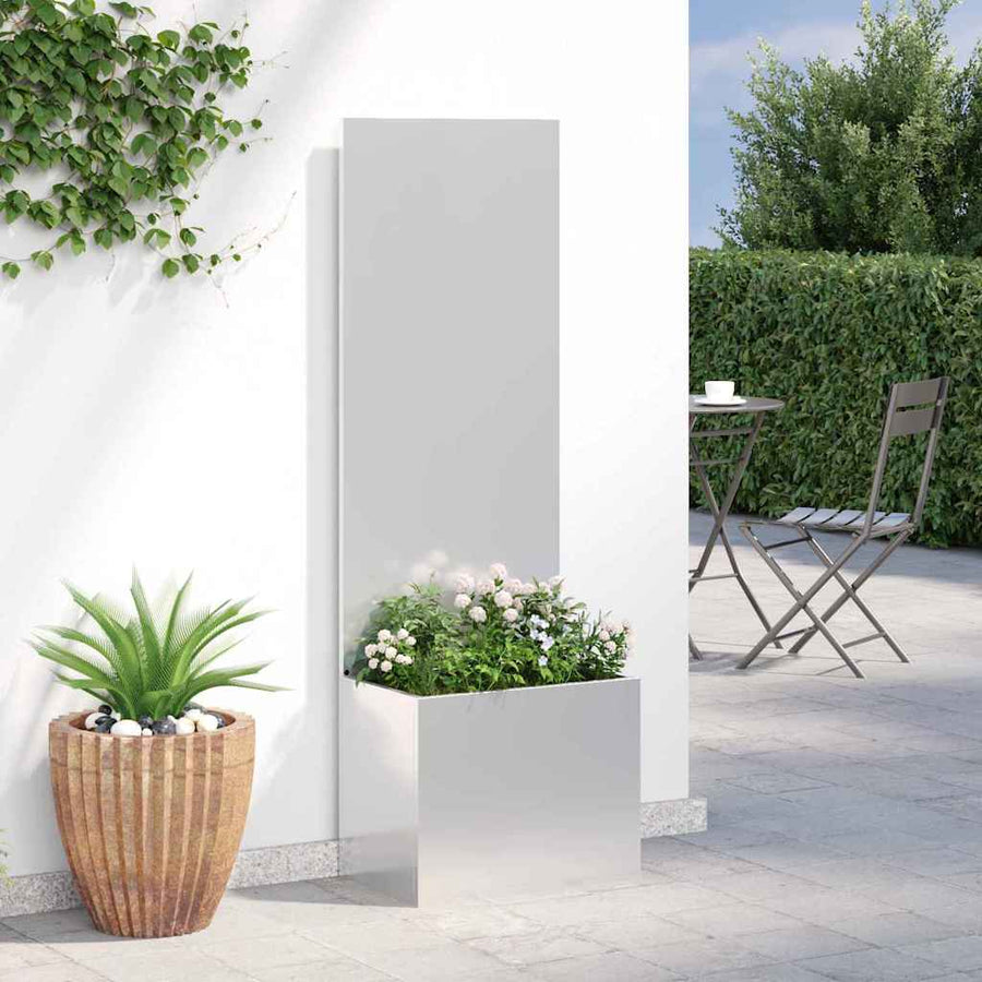 Tuinplant met Decoratief Paneel Zilver 50 x 140 cm
