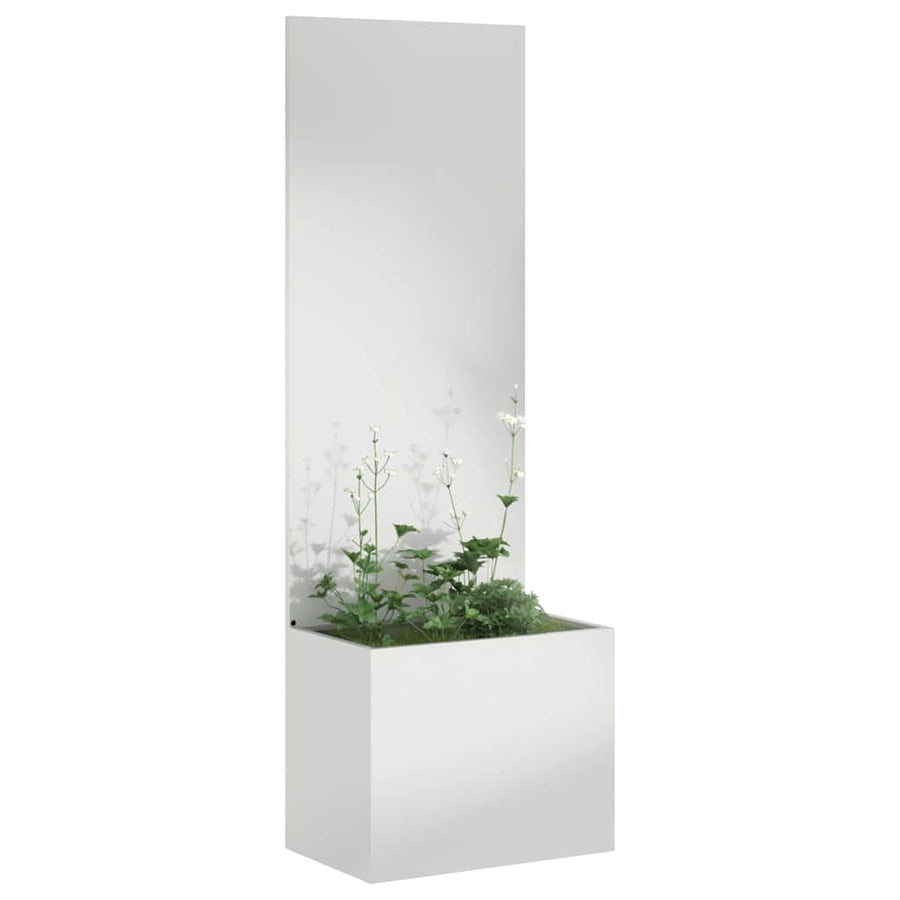 Tuinplant met Decoratief Paneel Zilver 50 x 140 cm