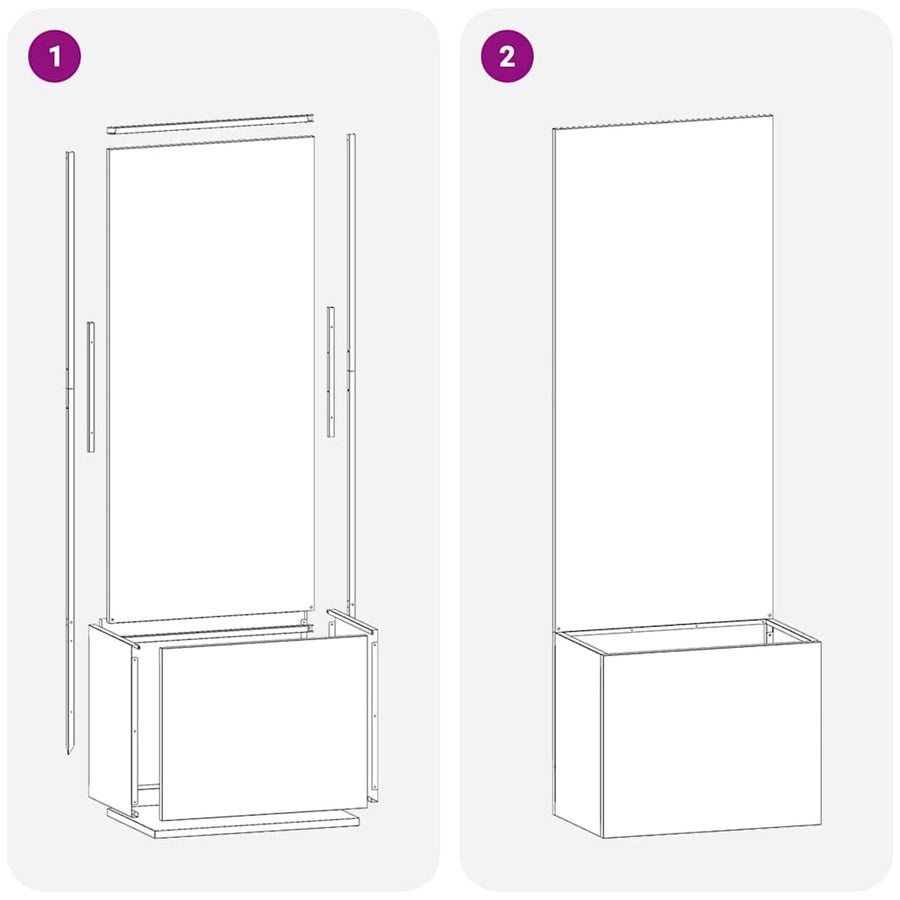 Tuin Privacy Screen Roestig 50 x 32 x 150 cm Cortenstaal