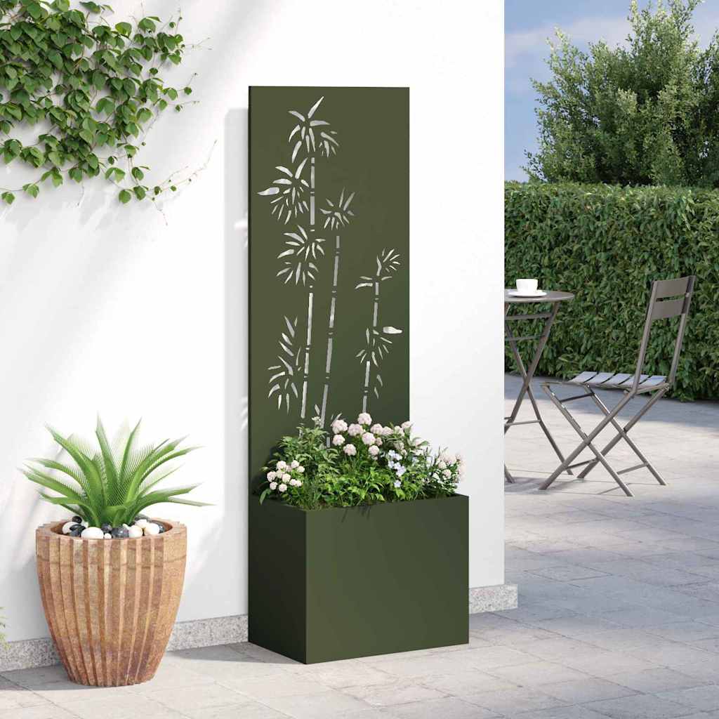 Tuinplant met Decoratief Paneel Olijfgroen 50 x 140 cm