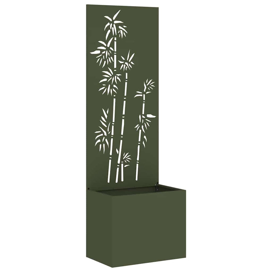 Tuinplant met Decoratief Paneel Olijfgroen 50 x 140 cm