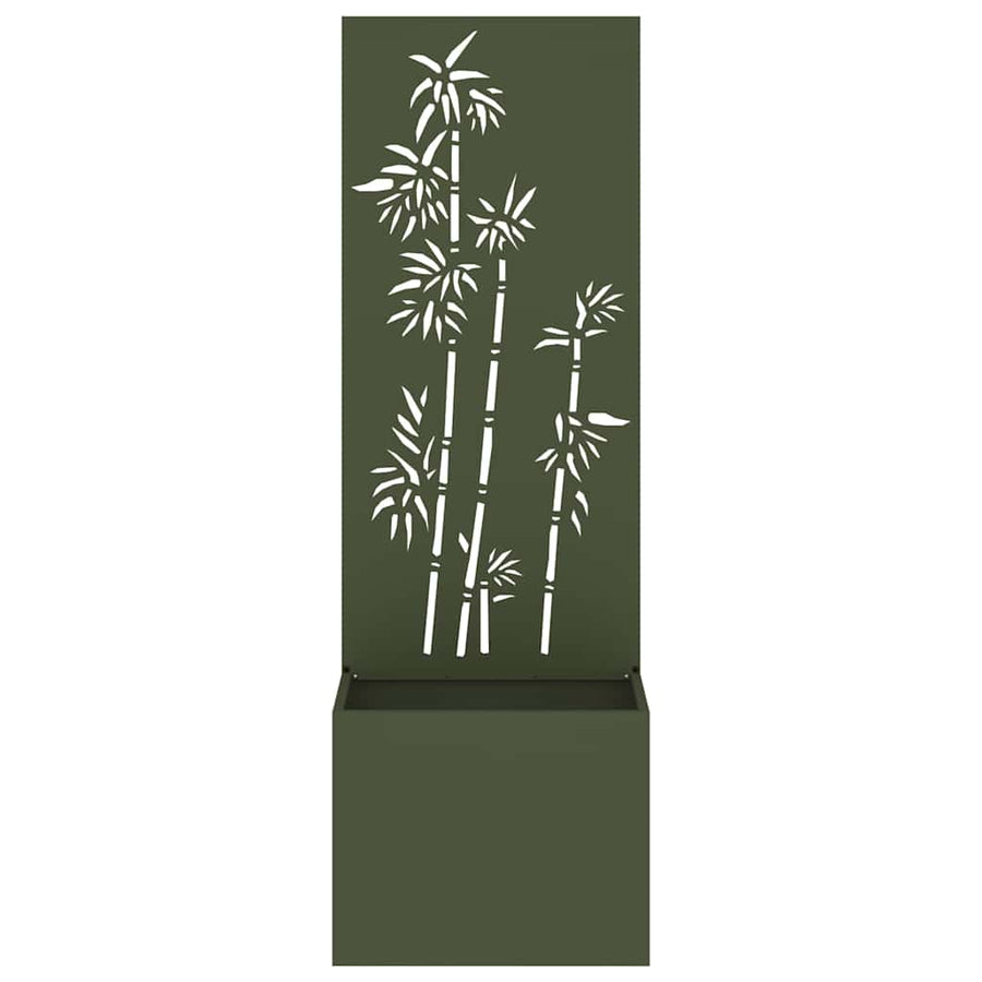Tuinplant met Decoratief Paneel Olijfgroen 50 x 140 cm