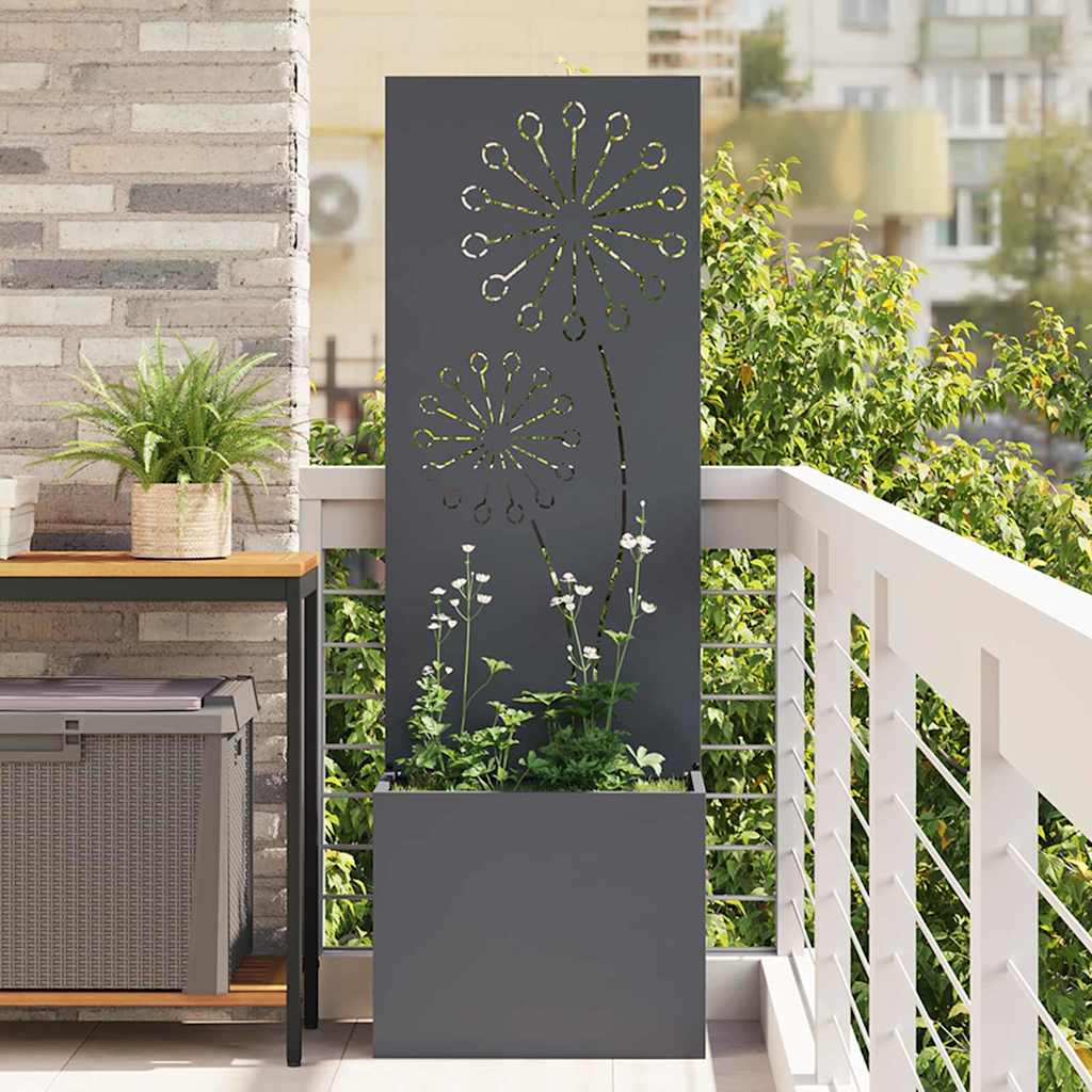 Tuinplant met Decoratief Paneel Antraciet 50 x 140 cm