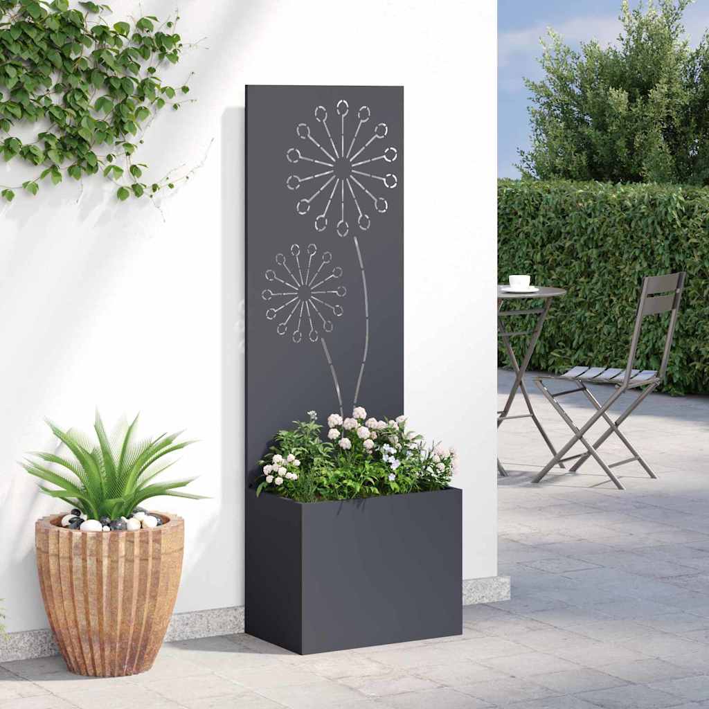Tuinplant met Decoratief Paneel Antraciet 50 x 140 cm