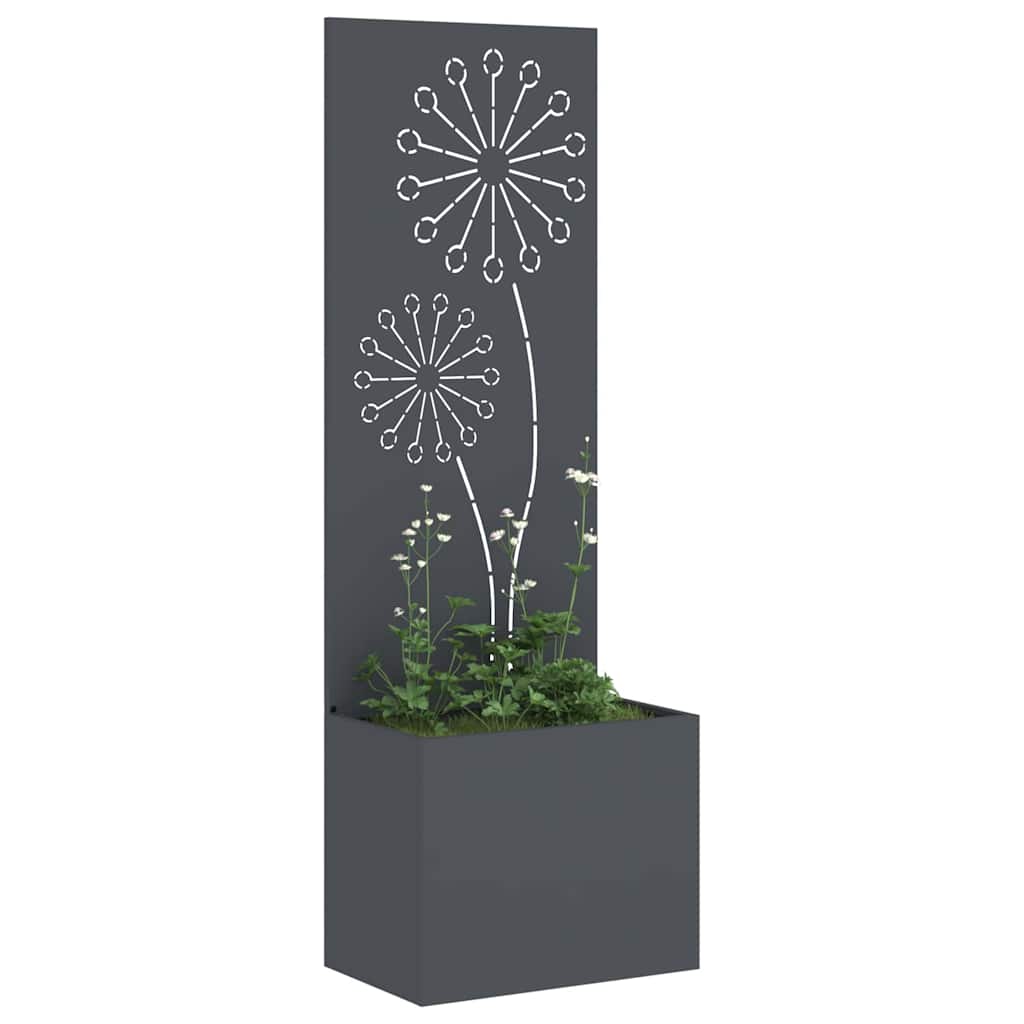 Tuinplant met Decoratief Paneel Antraciet 50 x 140 cm