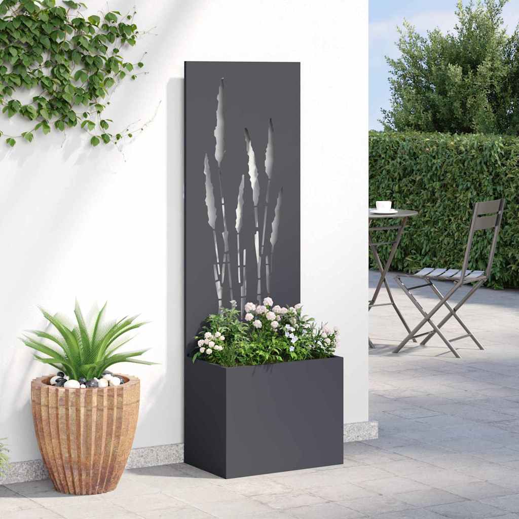 Tuinplant met Decoratief Paneel Antraciet 50 x 140 cm