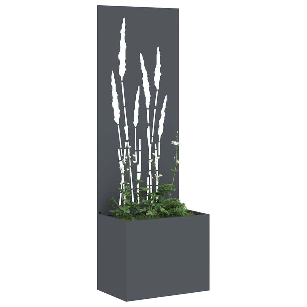 Tuinplant met Decoratief Paneel Antraciet 50 x 140 cm