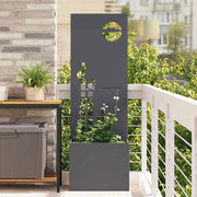 Decoratief paneel tuin 50x140 cm antraciet