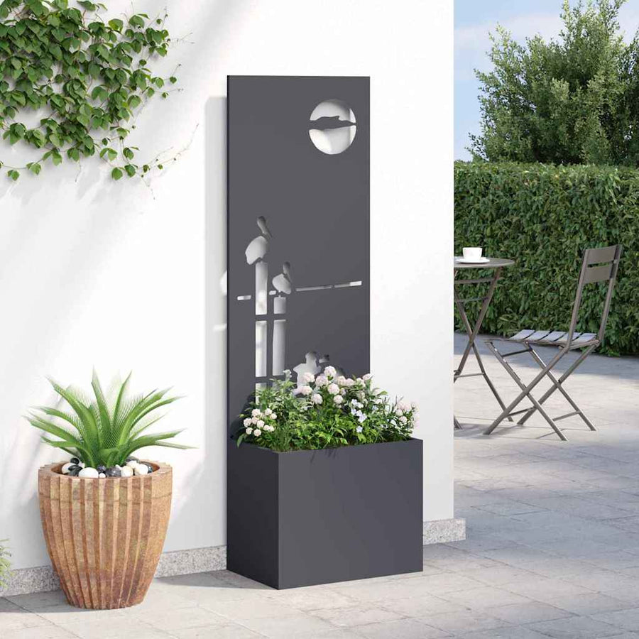 Tuinplant met Decoratief Paneel Antraciet 50 x 140 cm