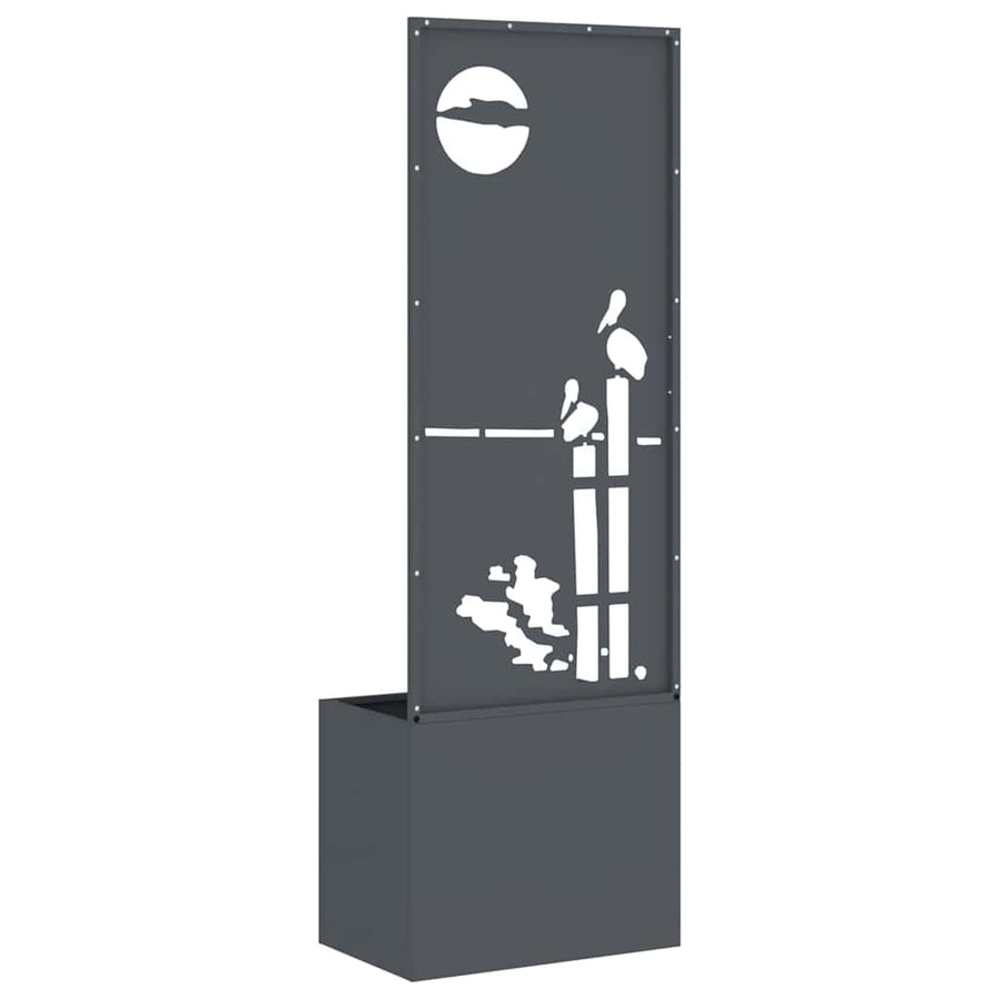 Tuinplant met Decoratief Paneel Antraciet 50 x 140 cm