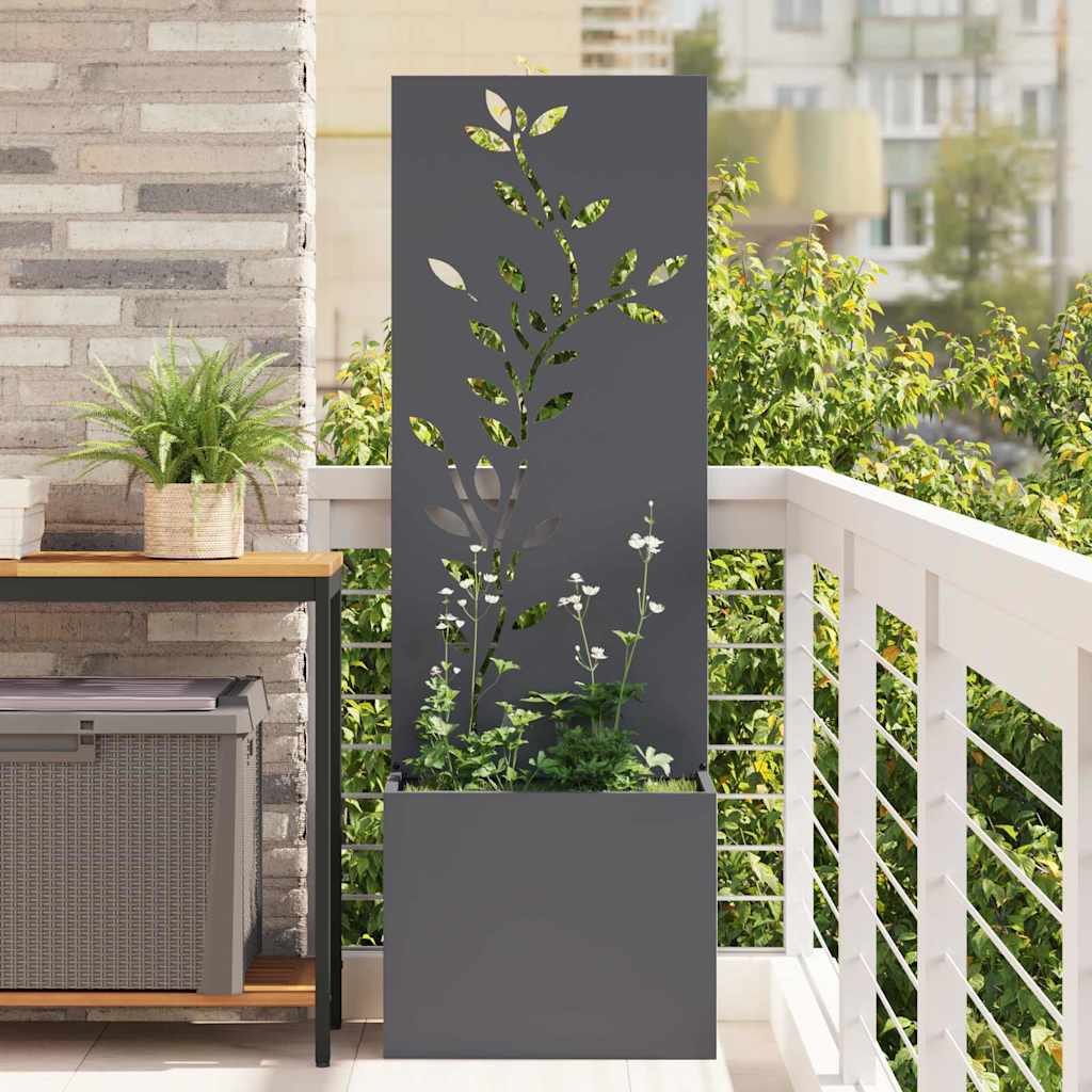 Tuin Privacy Screen Bloemen Antraciet 50 x 32 x 150 cm
