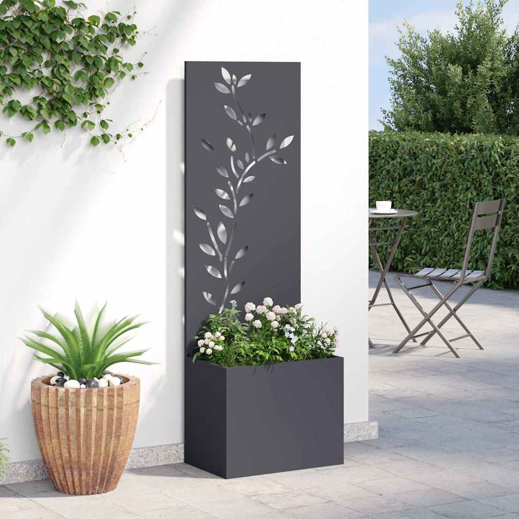 Tuin Privacy Screen Bloemen Antraciet 50 x 32 x 150 cm