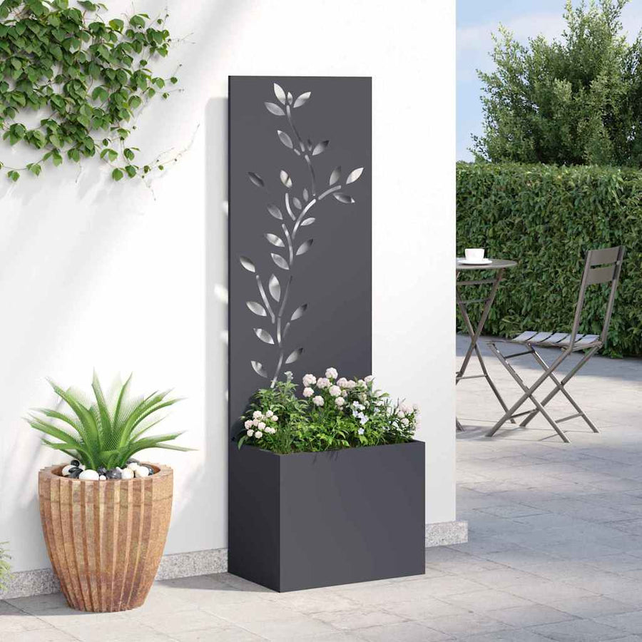 Tuin Privacy Screen Bloemen Antraciet 50 x 32 x 150 cm