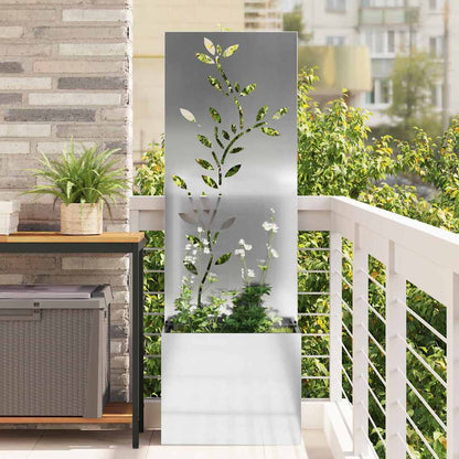 Tuin Privacy Screen Bloemen Zilver 50 x 32 x 150 cm