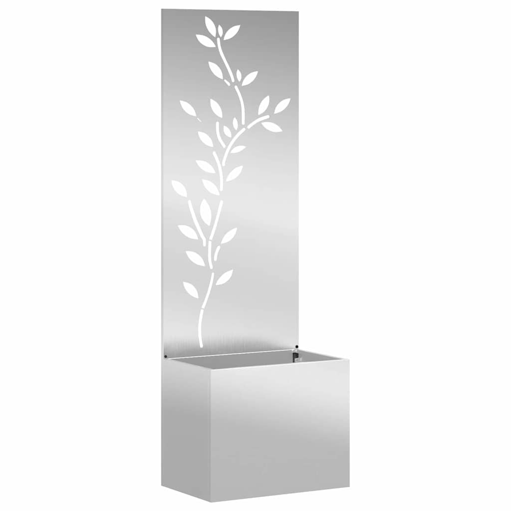 Tuin Privacy Screen Bloemen Zilver 50 x 32 x 150 cm