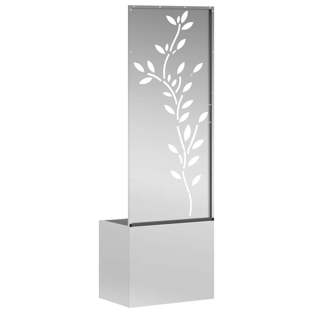 Tuin Privacy Screen Bloemen Zilver 50 x 32 x 150 cm