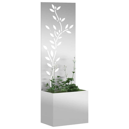 Tuin Privacy Screen Bloemen Zilver 50 x 32 x 150 cm