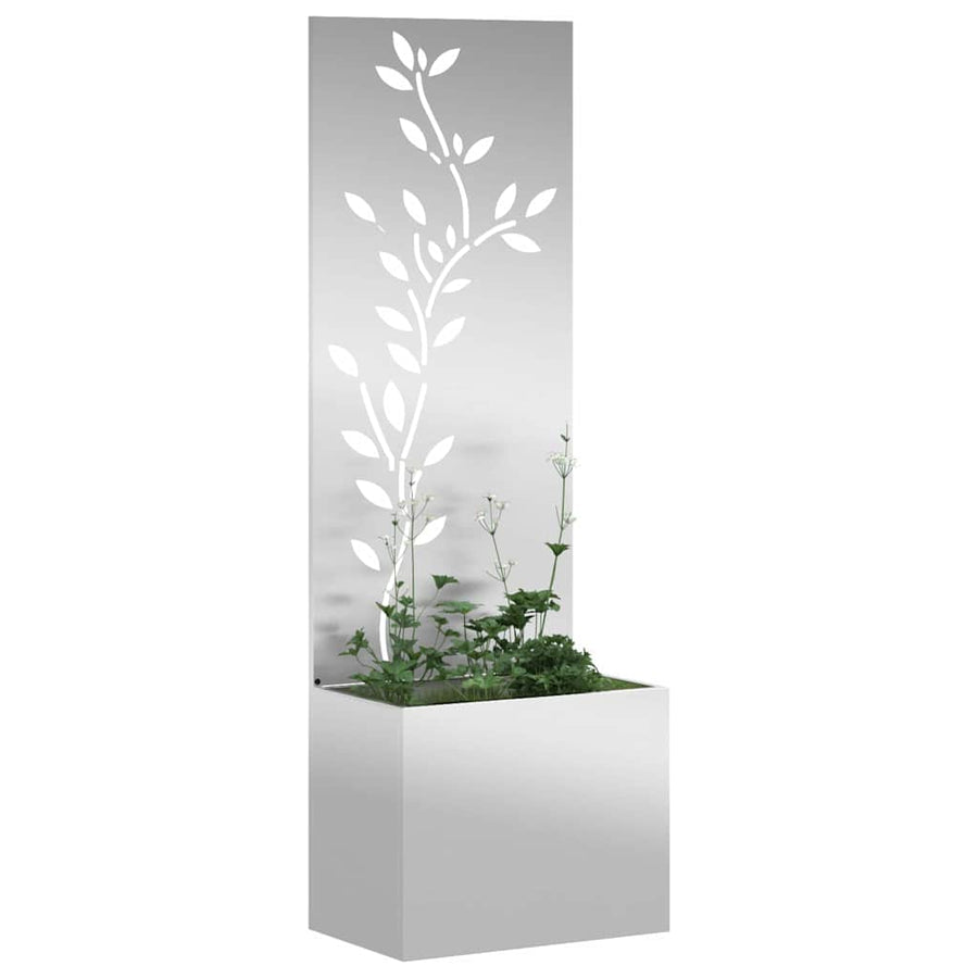 Tuin Privacy Screen Bloemen Zilver 50 x 32 x 150 cm