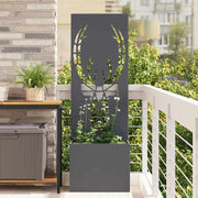Decoratief tuinpaneel 50x140 cm antraciet