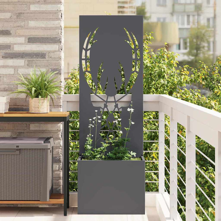 Tuinplant met Decoratief Paneel Antraciet 50 x 140 cm