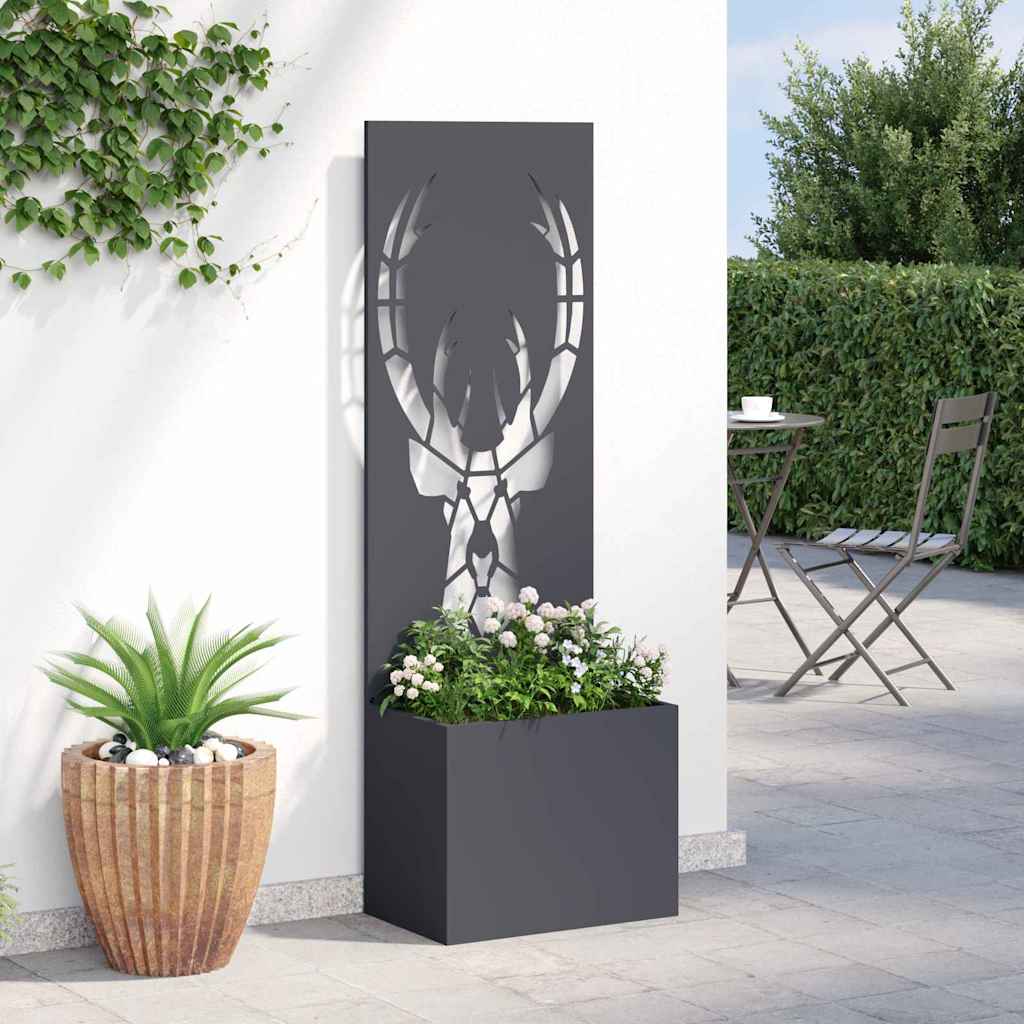 Tuinplant met Decoratief Paneel Antraciet 50 x 140 cm