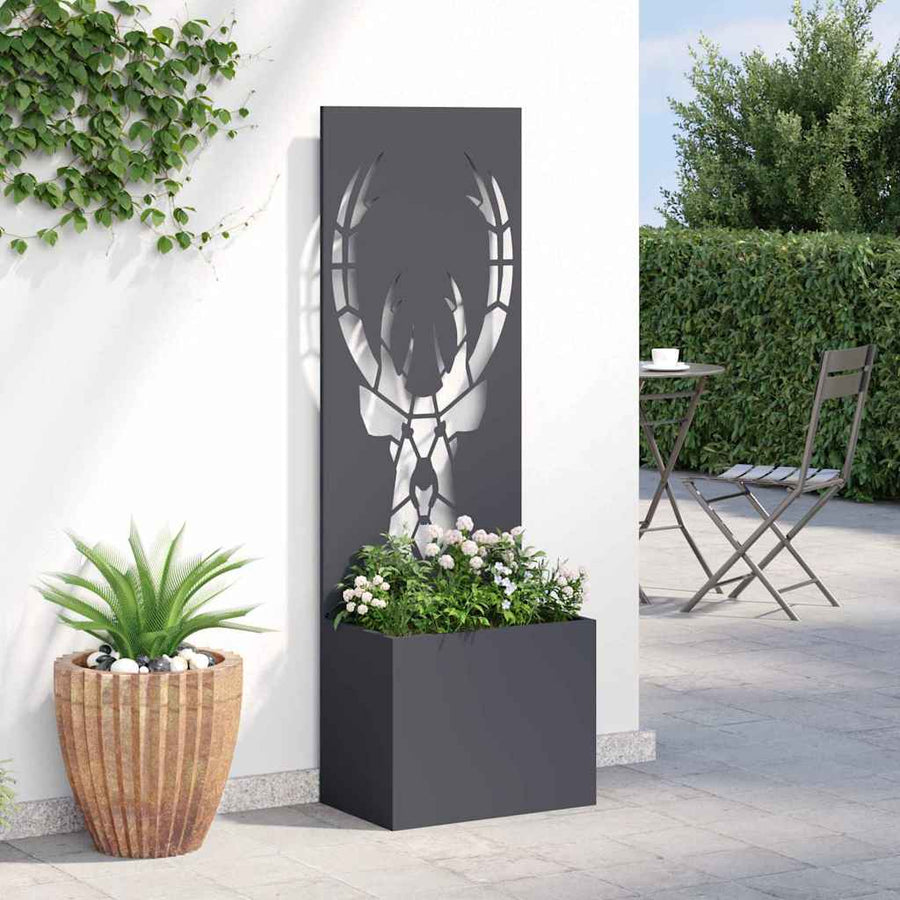 Tuinplant met Decoratief Paneel Antraciet 50 x 140 cm