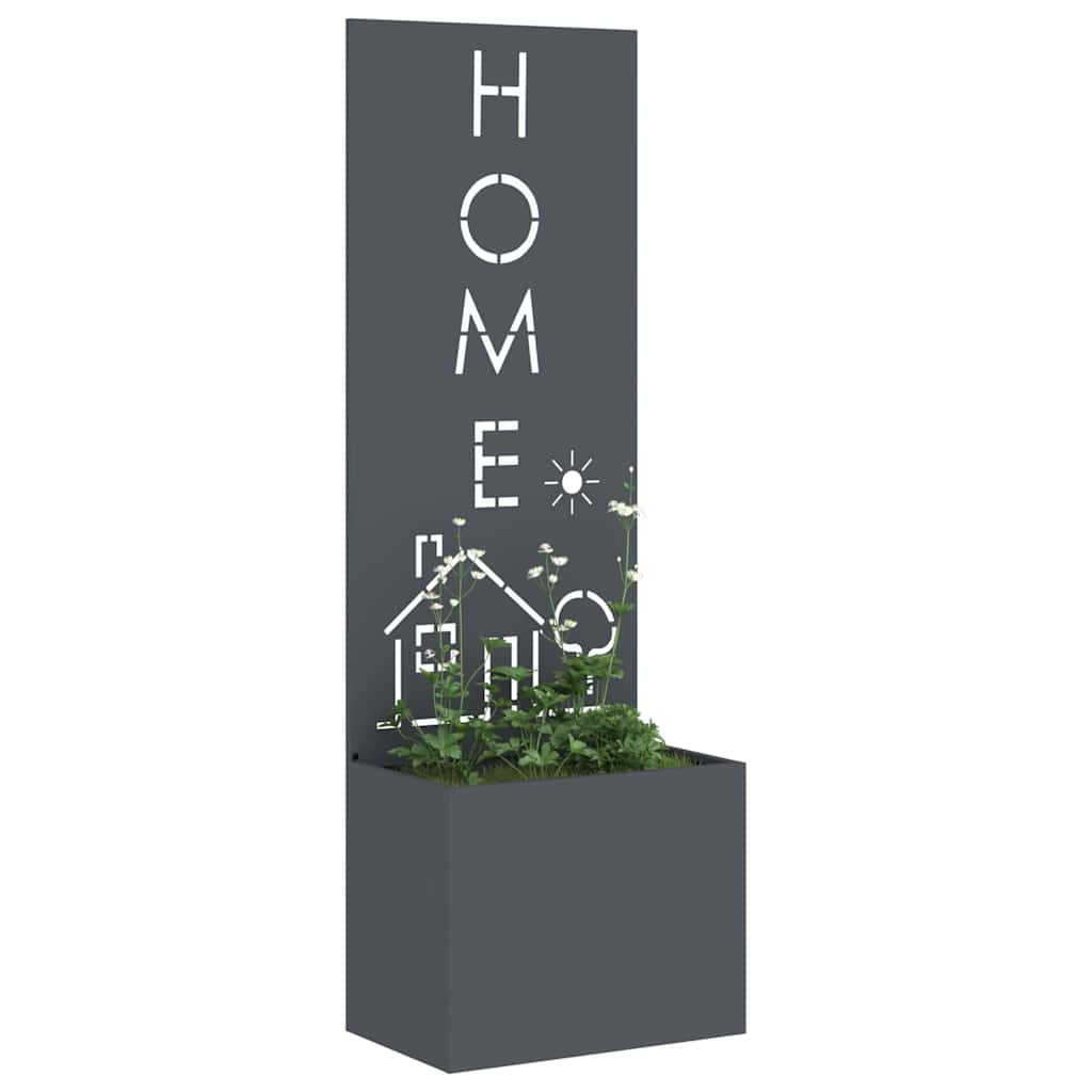Tuinplant met Decoratief Paneel Antraciet 50 x 140 cm