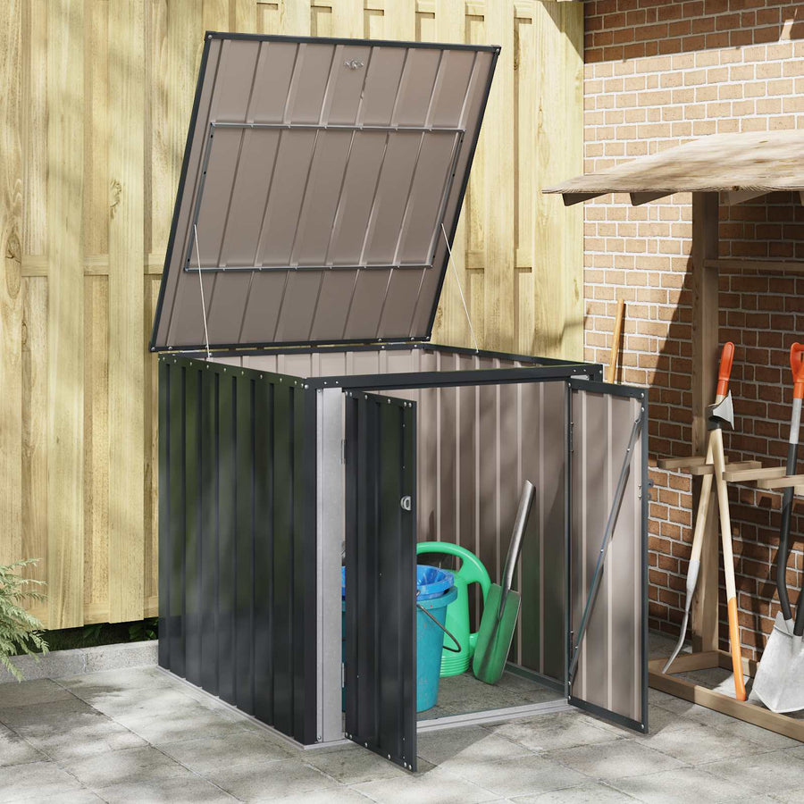 Tuinopslagdoos Zwart 101,5 x 107 x 100 cm Staal
