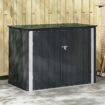 Tuinopslagdoos Zwart 151,5 x 82 x 110,5 cm Staal