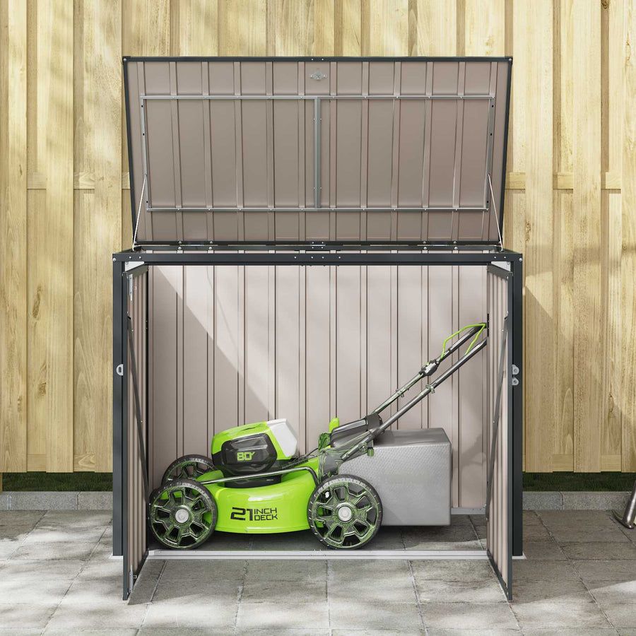 Tuinopslagdoos Zwart 151,5 x 82 x 110,5 cm Staal