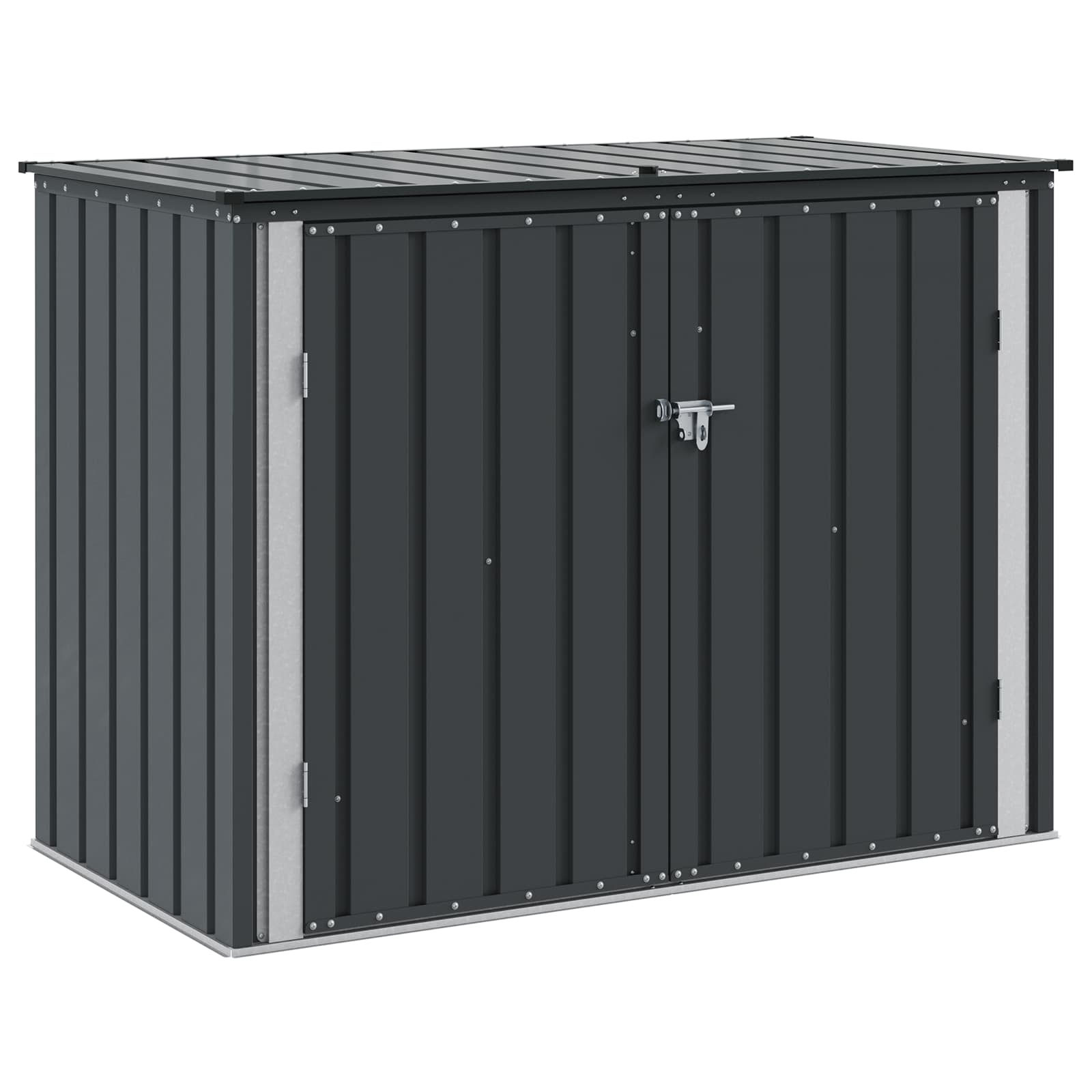 Tuinopslagdoos Zwart 151,5 x 82 x 110,5 cm Staal