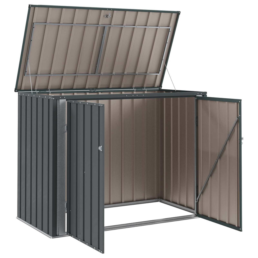 Tuinopslagdoos Zwart 151,5 x 82 x 110,5 cm Staal