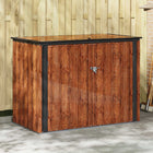 Tuinopbergbox staal 151,5x82x110,5 cm bruin