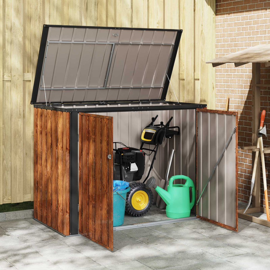 Tuinopslagdoos Bruin 151,5 x 82 x 110,5 cm Staal
