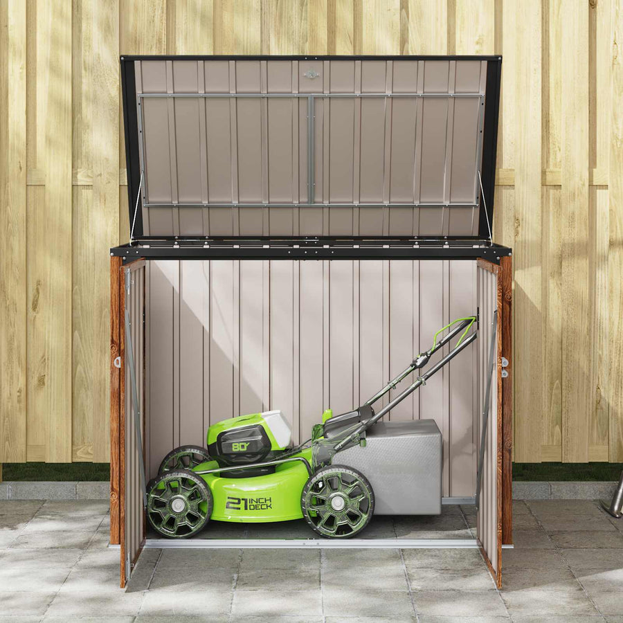 Tuinopslagdoos Bruin 151,5 x 82 x 110,5 cm Staal