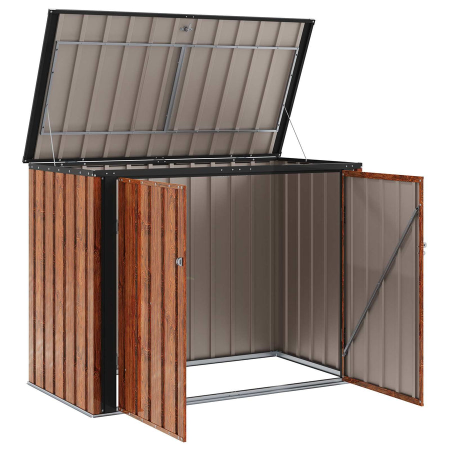 Tuinopslagdoos Bruin 151,5 x 82 x 110,5 cm Staal