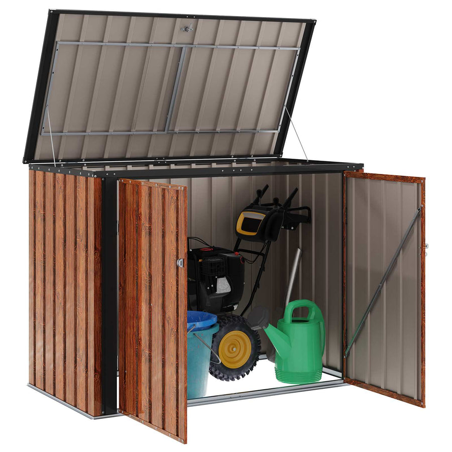 Tuinopslagdoos Bruin 151,5 x 82 x 110,5 cm Staal