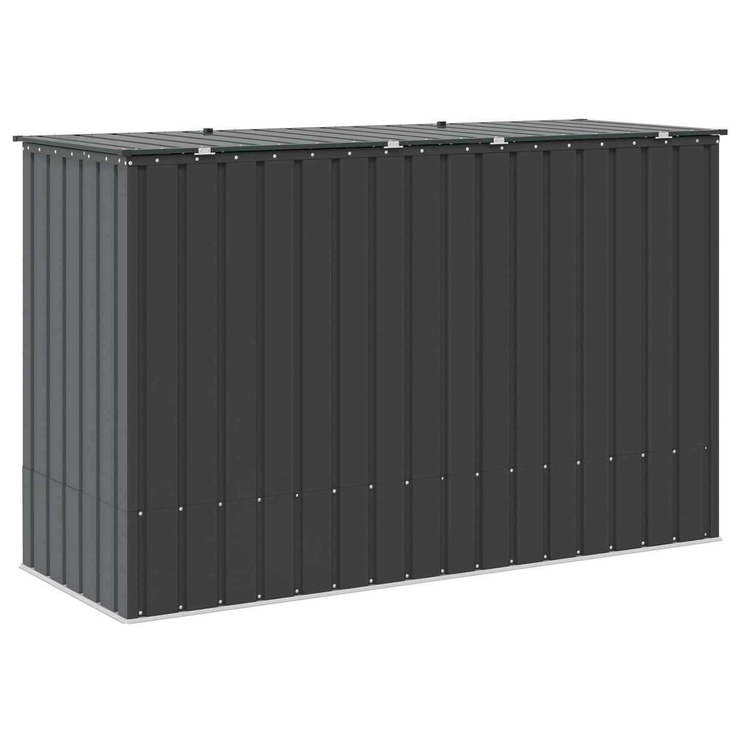 Tuinopslagdoos Zwart 214 x 82 x 132 cm Staal