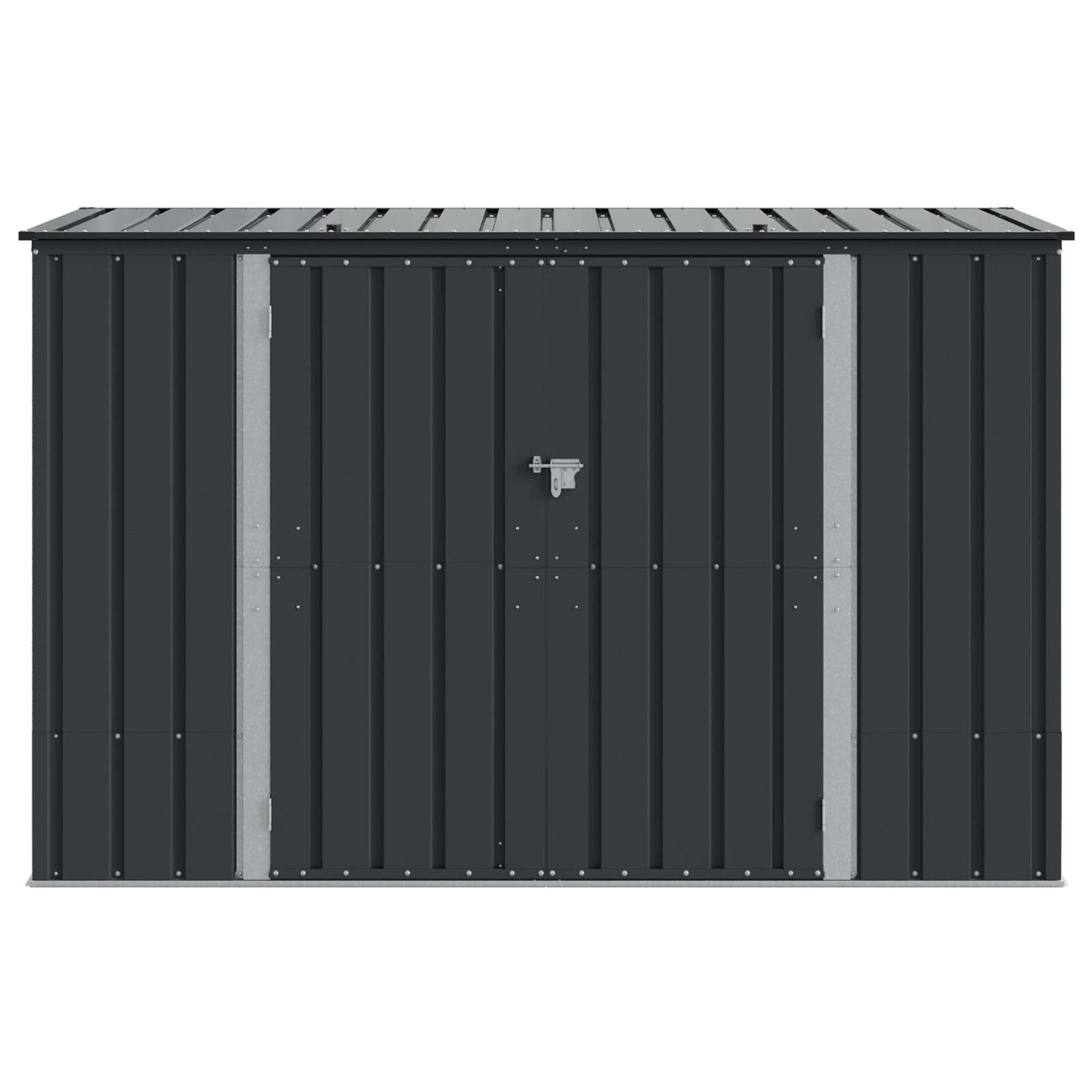 Tuinopslagdoos Zwart 214 x 82 x 132 cm Staal