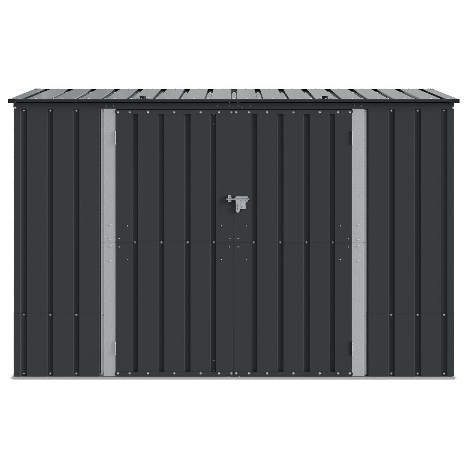 Tuinopslagdoos Zwart 214 x 82 x 132 cm Staal