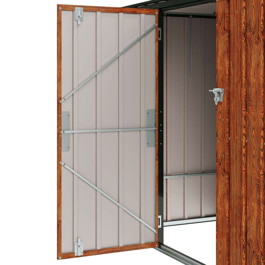 Tuinopslagdoos Bruin 214 x 82 x 132 cm Staal