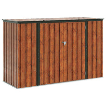Tuinopslagdoos Bruin 214 x 82 x 132 cm Staal