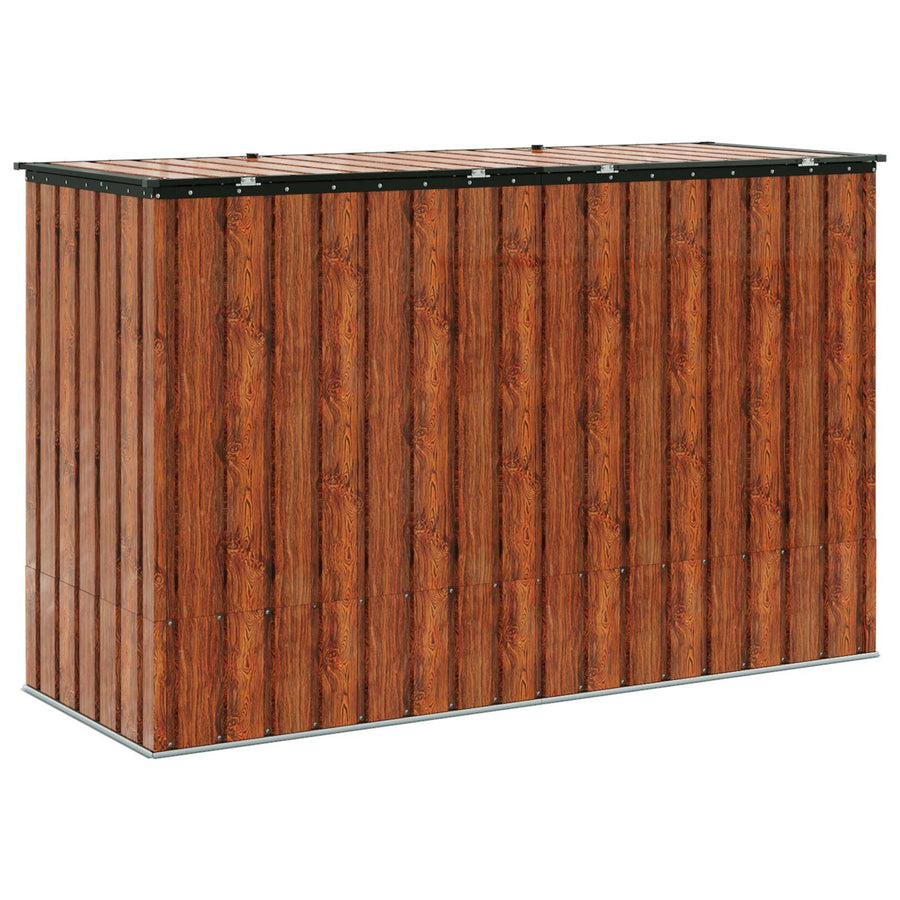 Tuinopslagdoos Bruin 214 x 82 x 132 cm Staal