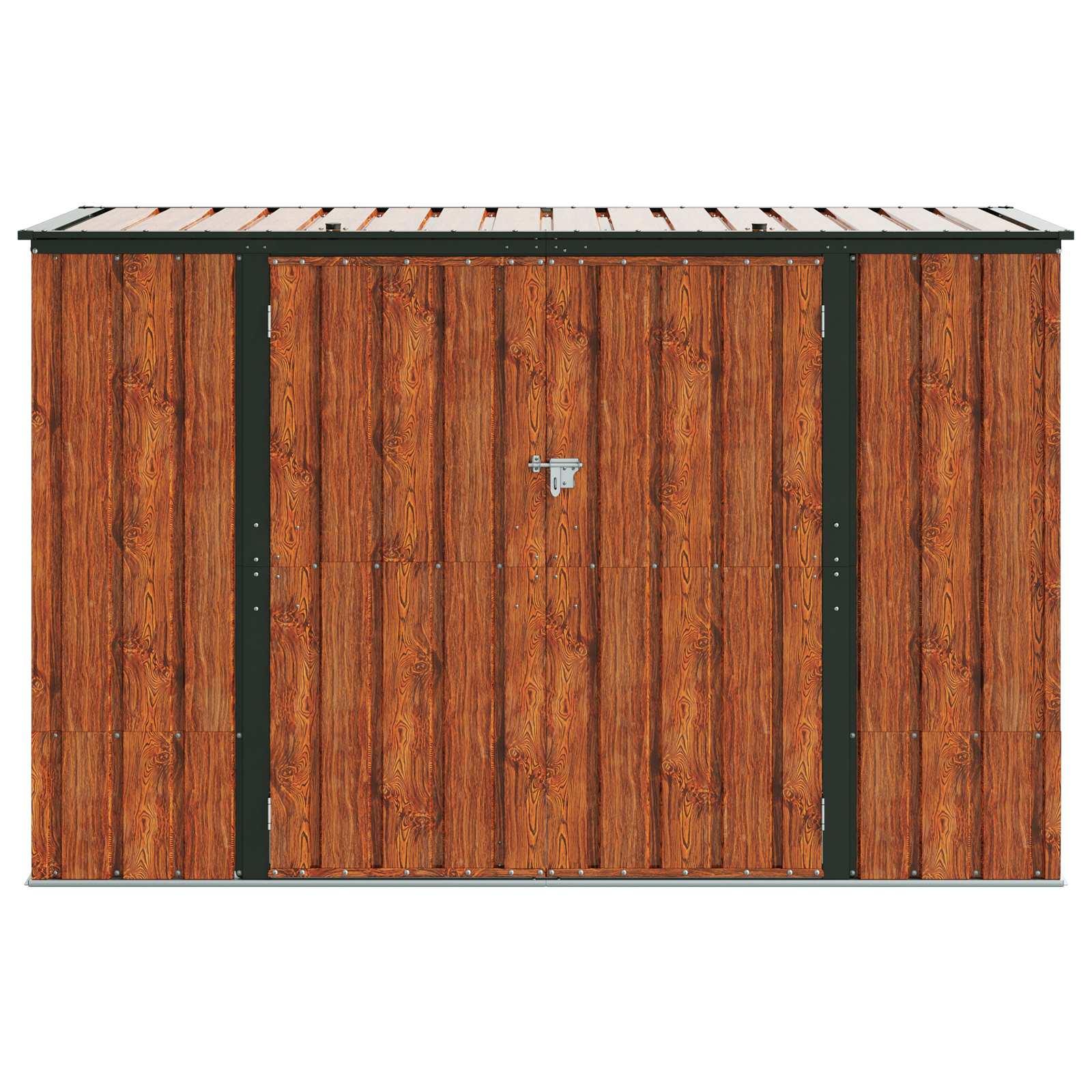 Tuinopslagdoos Bruin 214 x 82 x 132 cm Staal