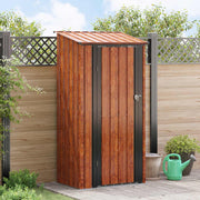 Tuinhuis 103x74x200 cm metaal bruin