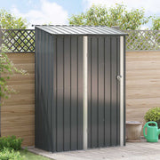 Tuinhuis metaal 140,5x74x200 cm antraciet