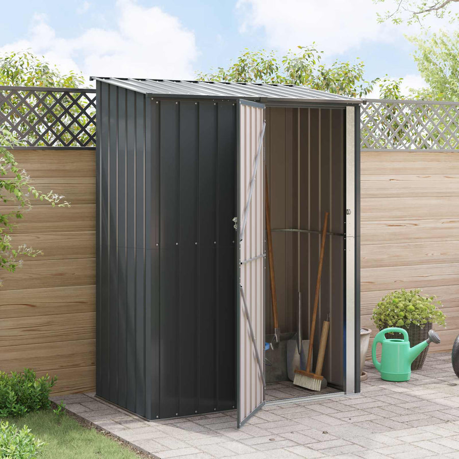 Tuinhuisjes Antraciet 153,5 x 86 x 200 cm Metaal