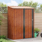 Tuinhuis metaal 153,5 x 86 x 200 cm bruin
