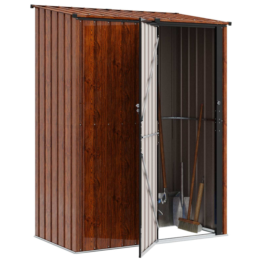 Tuinhuisjes Bruin 153,5 x 86 x 200 cm Metaal